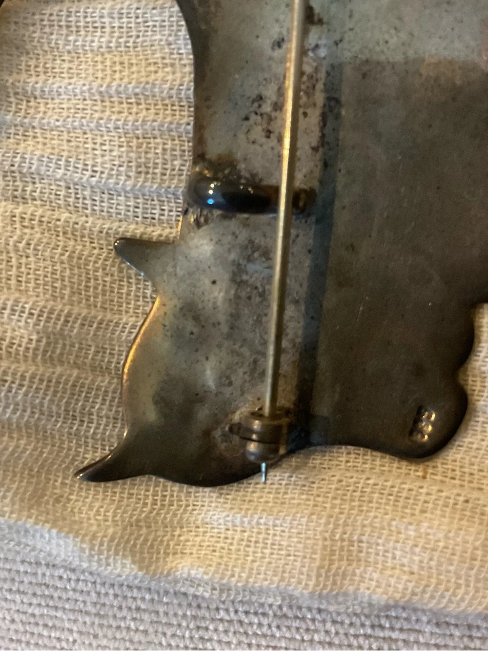 .925 Silver Cat Pin Brooch